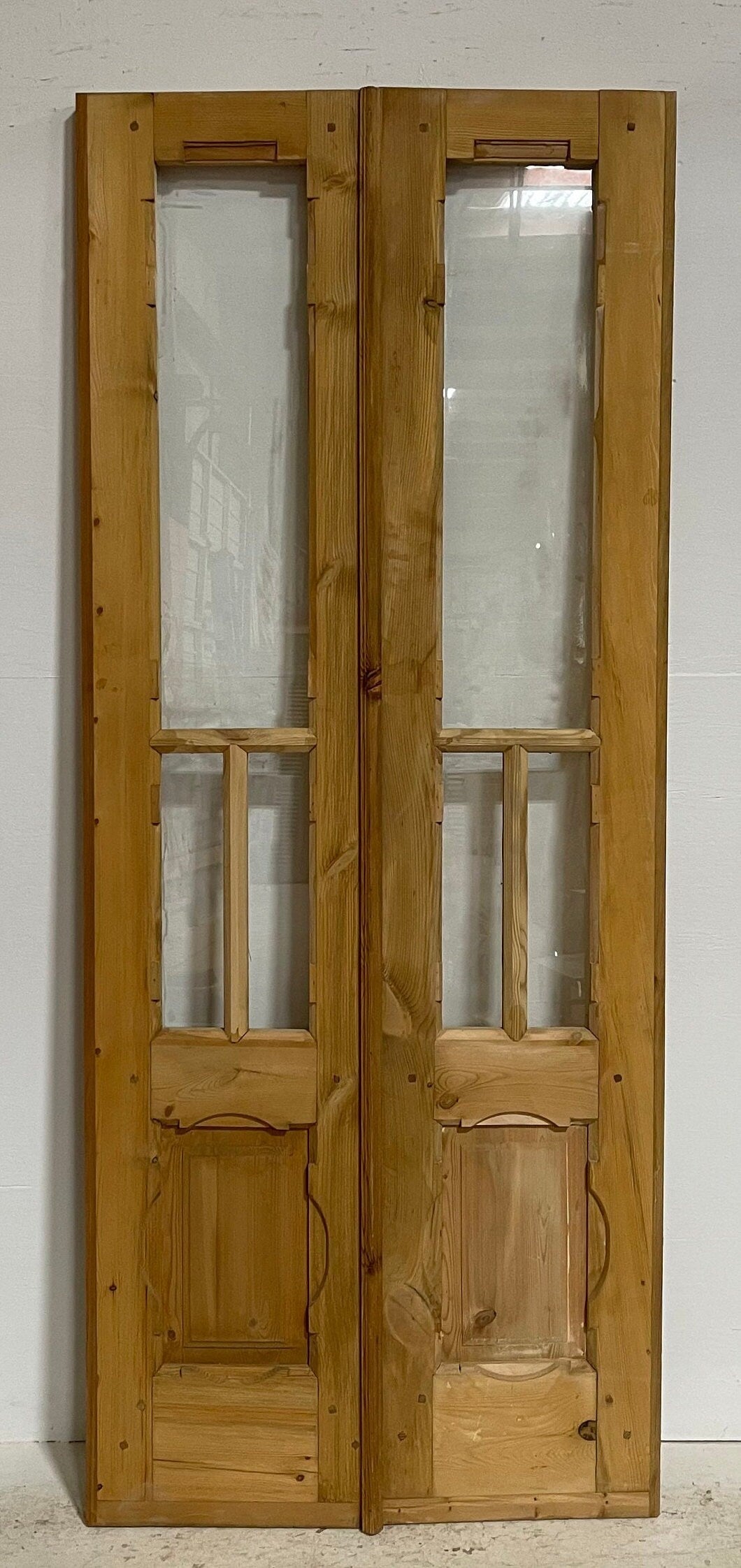 French panel doors with glass (80.5x33) G0013s