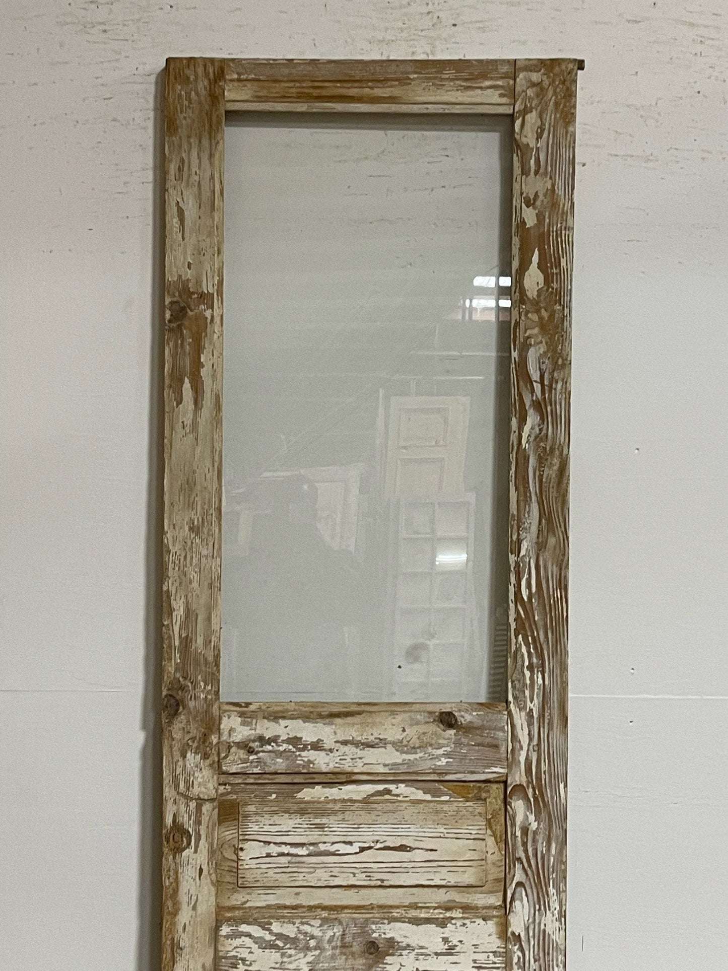Antique Single door (90x27) with glass G1432