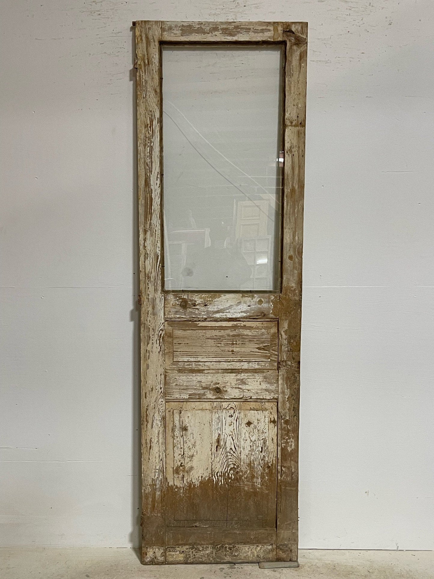 Antique Single door (90x27) with glass G1432