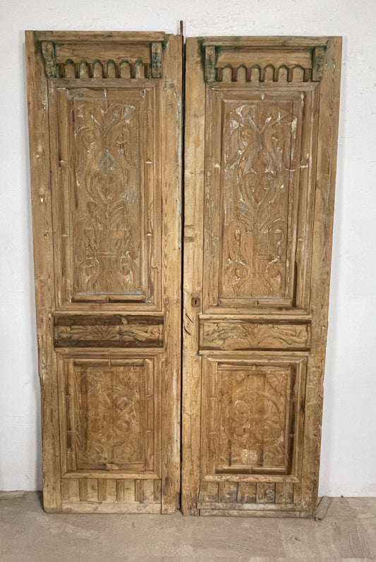 Antique French panel doors with Carvings ( 97.5 x 59.25) P 19