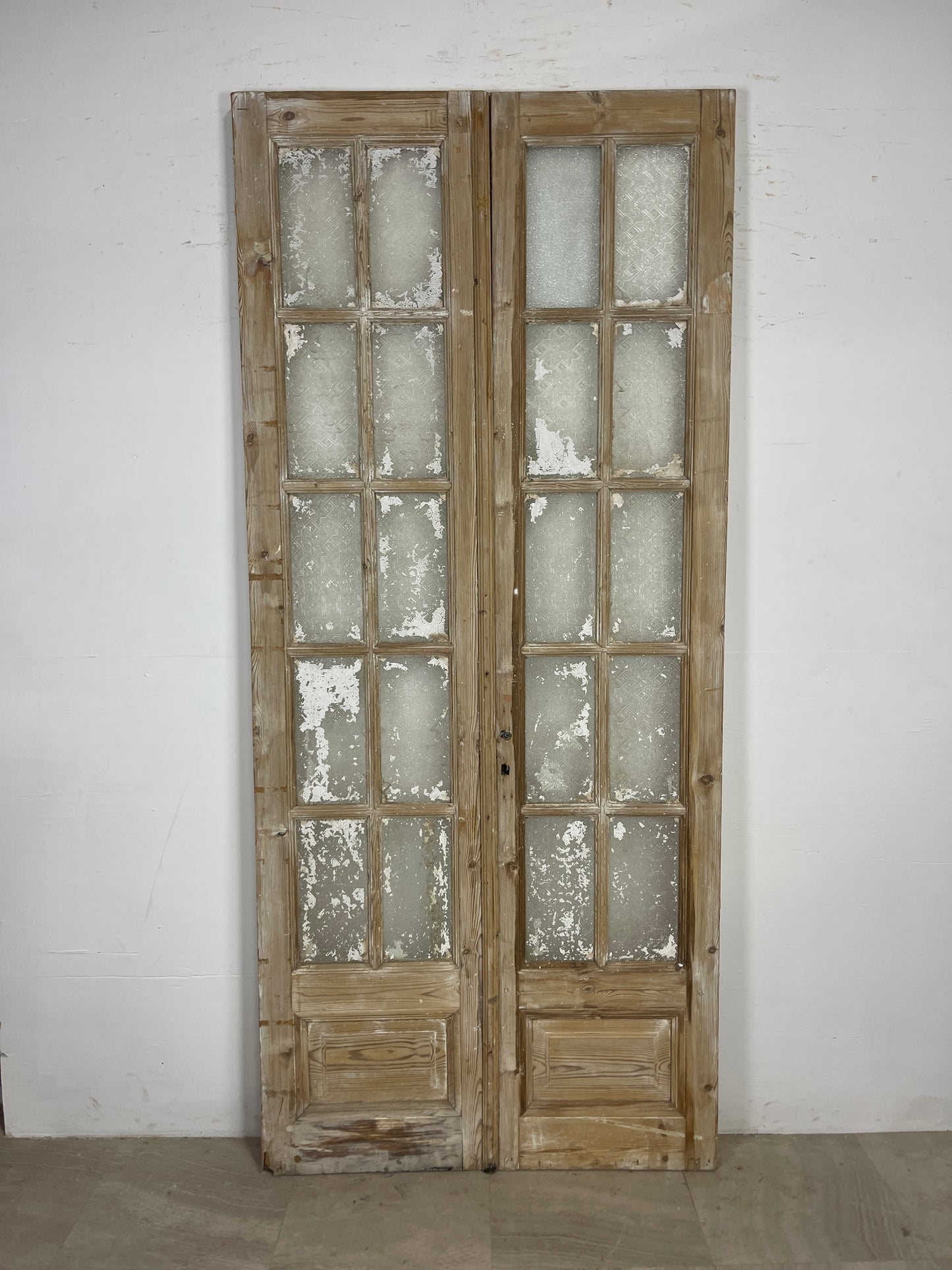 Antique French panel doors with Glass (96.75 x 42.72) O106