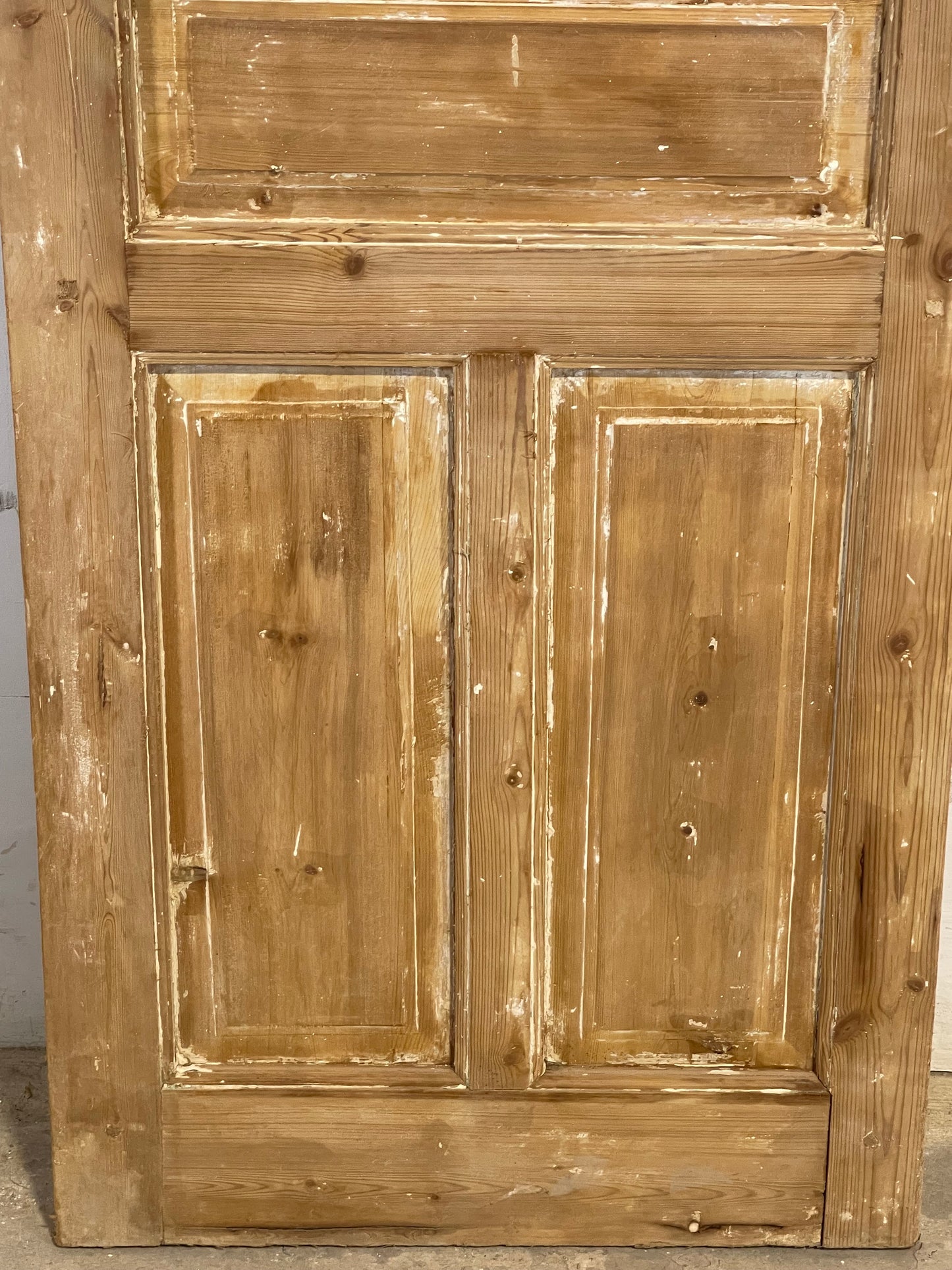 Copy of Antique French Panel Door with Glass  (87.5 x 27.25) L132