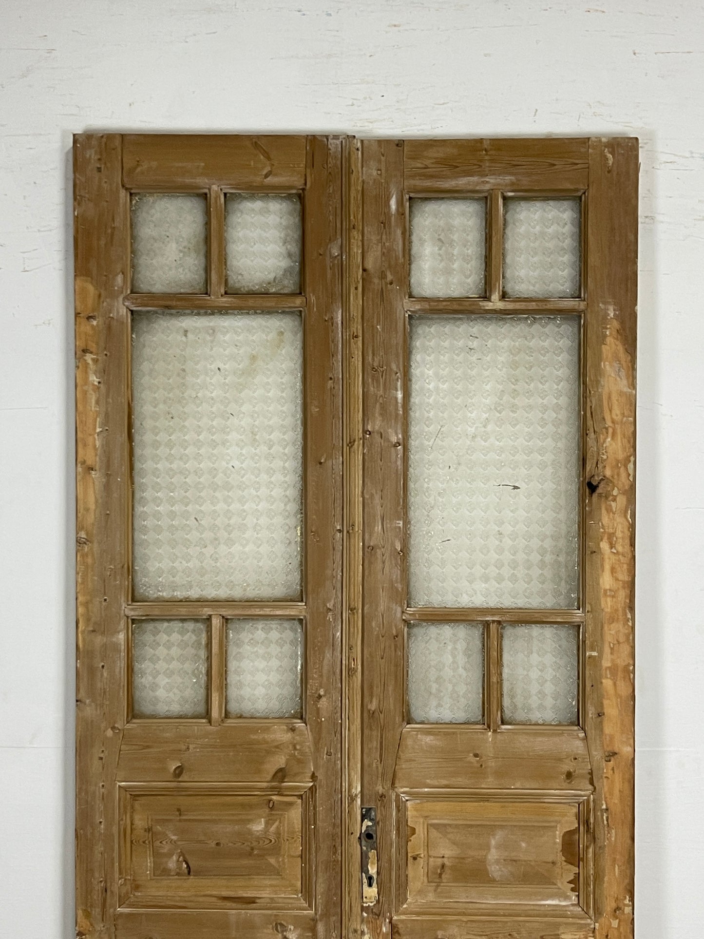 Antique French Panel Doors with Glass   (95.75 x 43.5)   N052