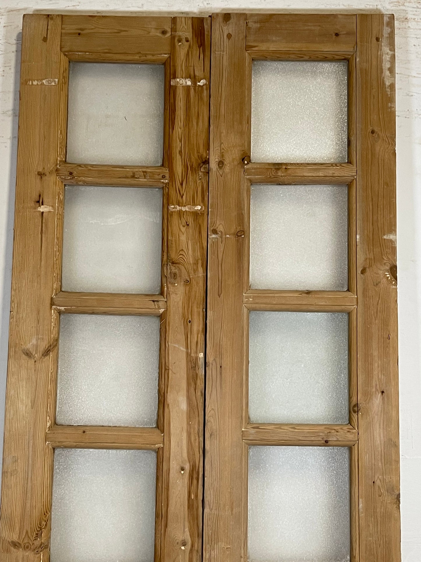 Antique French Panel Doors with glass  (88.5x33.75)  K320