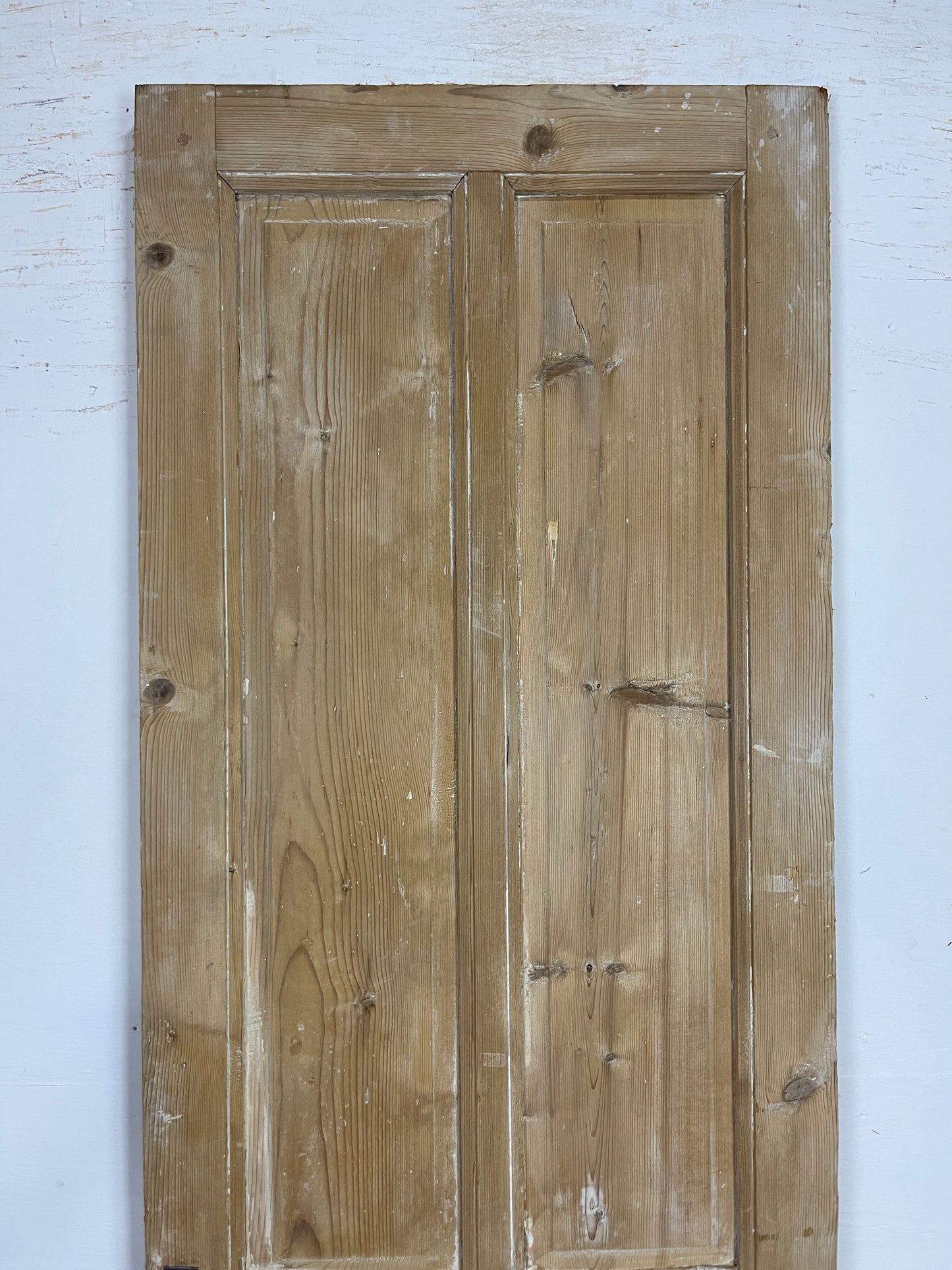 Antique French Panel Door   (89.5 x 28)  Single wood O231