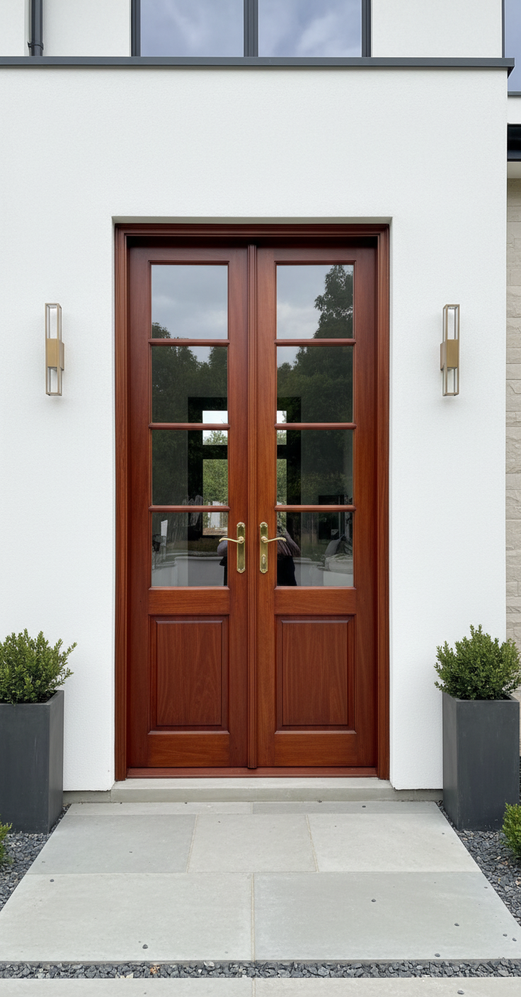 Antique French panel doors with Glass (100x43.5) P161
