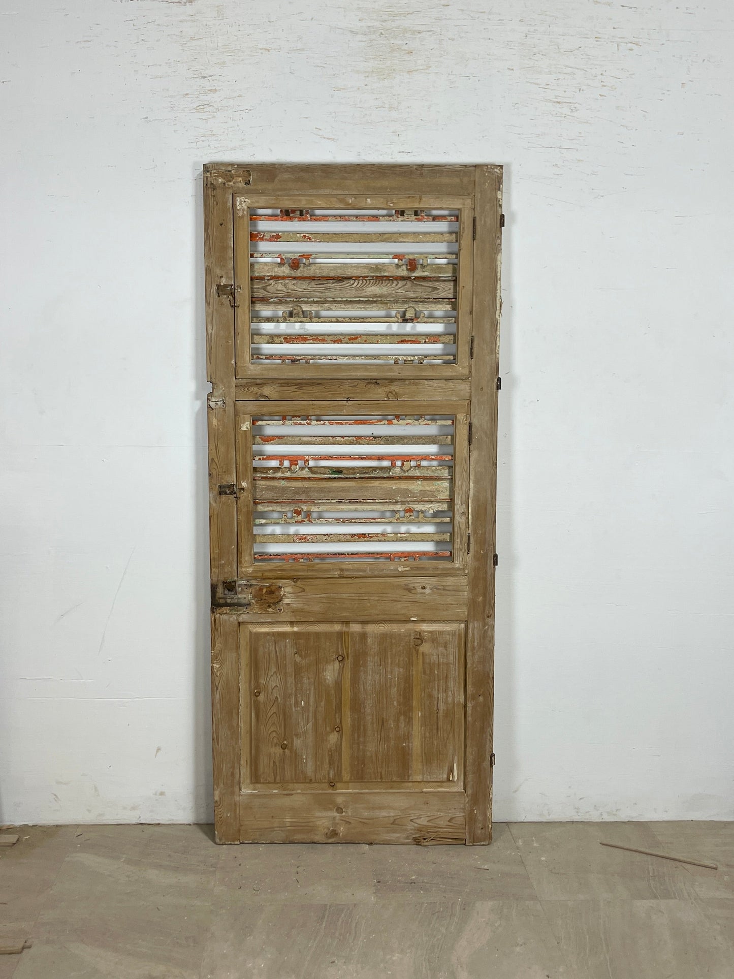 Antique French panel doors with Metal (80x33.5) P82