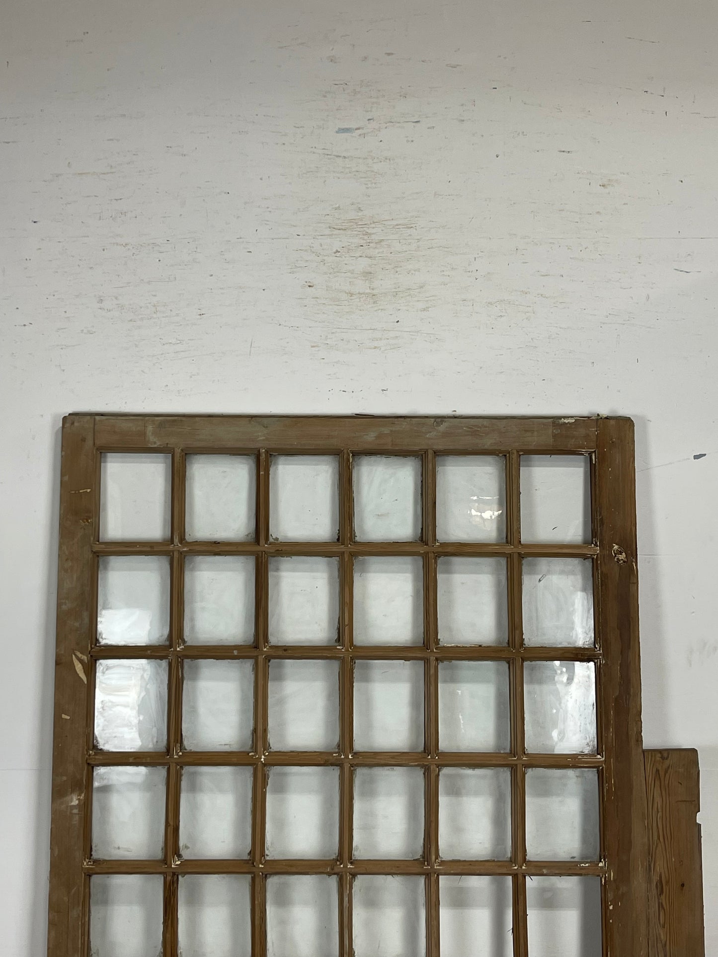 Antique French Panel Door with Glass  (79x56) M197