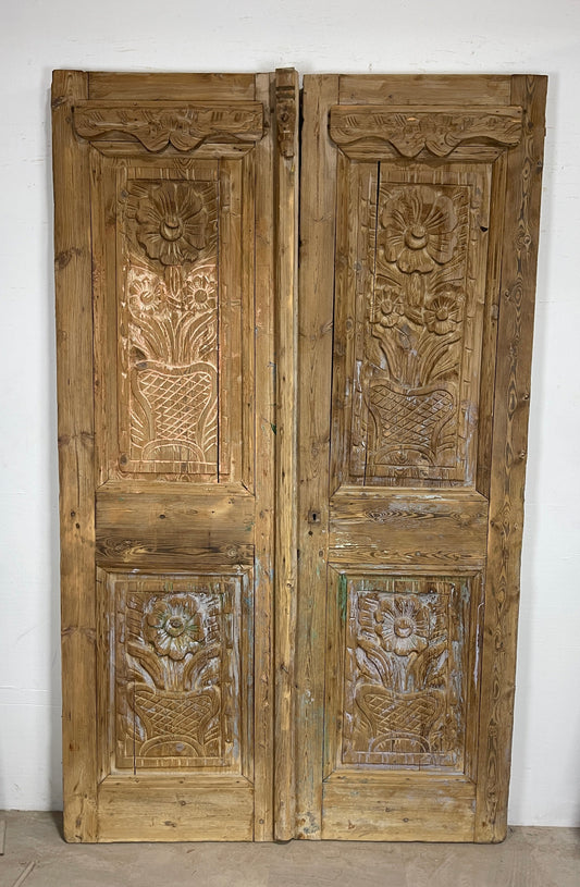 Antique French panel doors with Carvings (103 x 63) P34