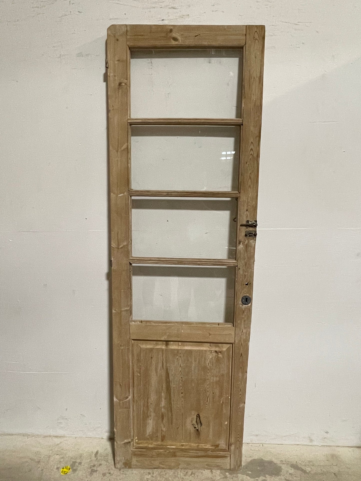 Antique French Panel Door with Glass  (85.5x27.5) J901