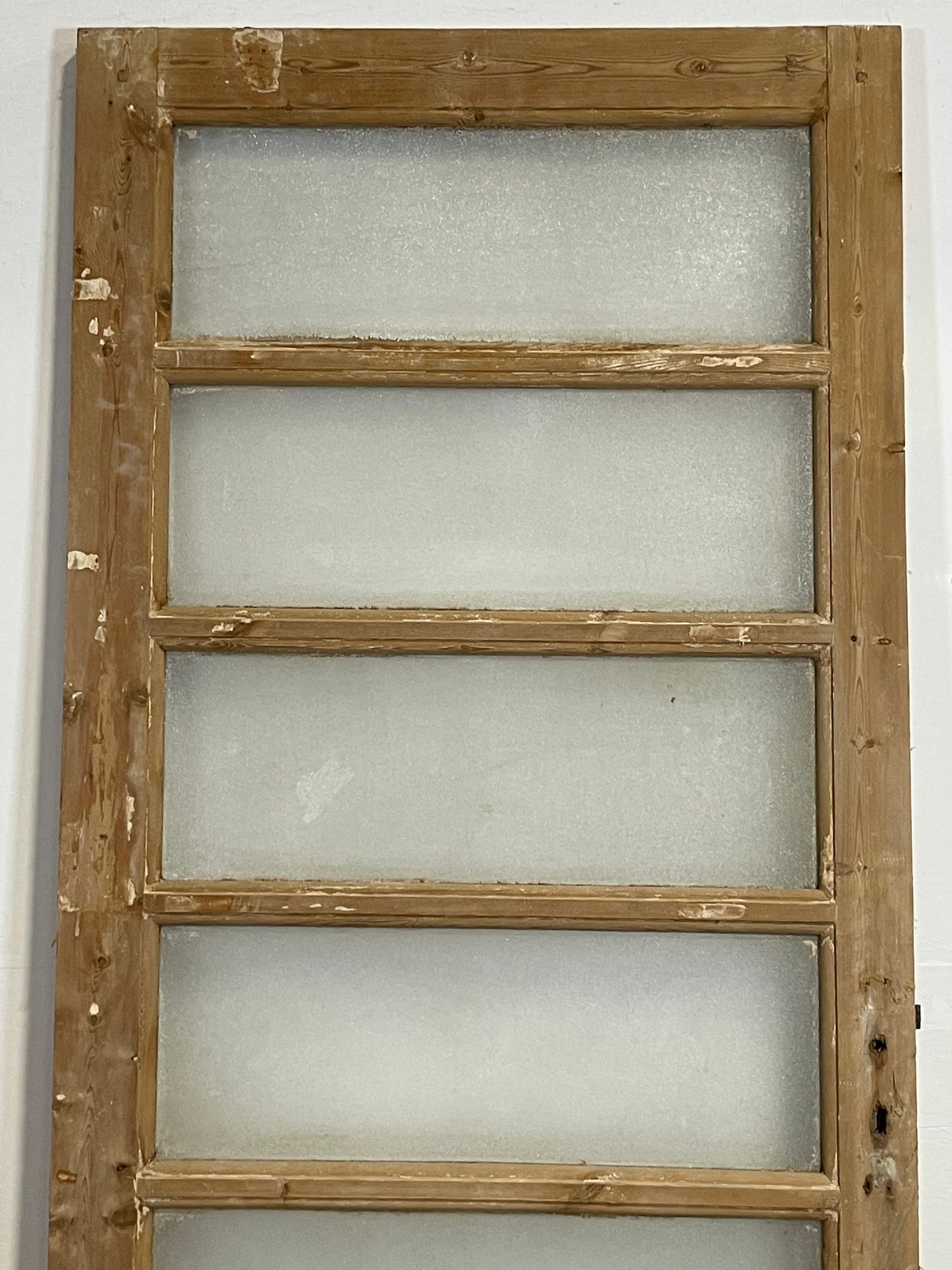 Antique French Panel Door with Glass  (84.25x28.75) L250