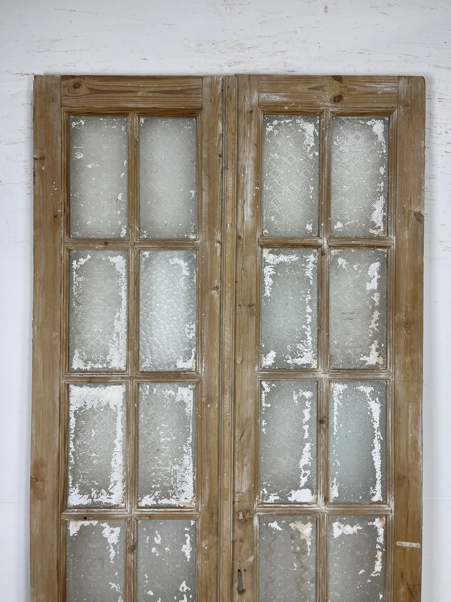 Antique French panel doors with Glass (96.5 x 43) O289