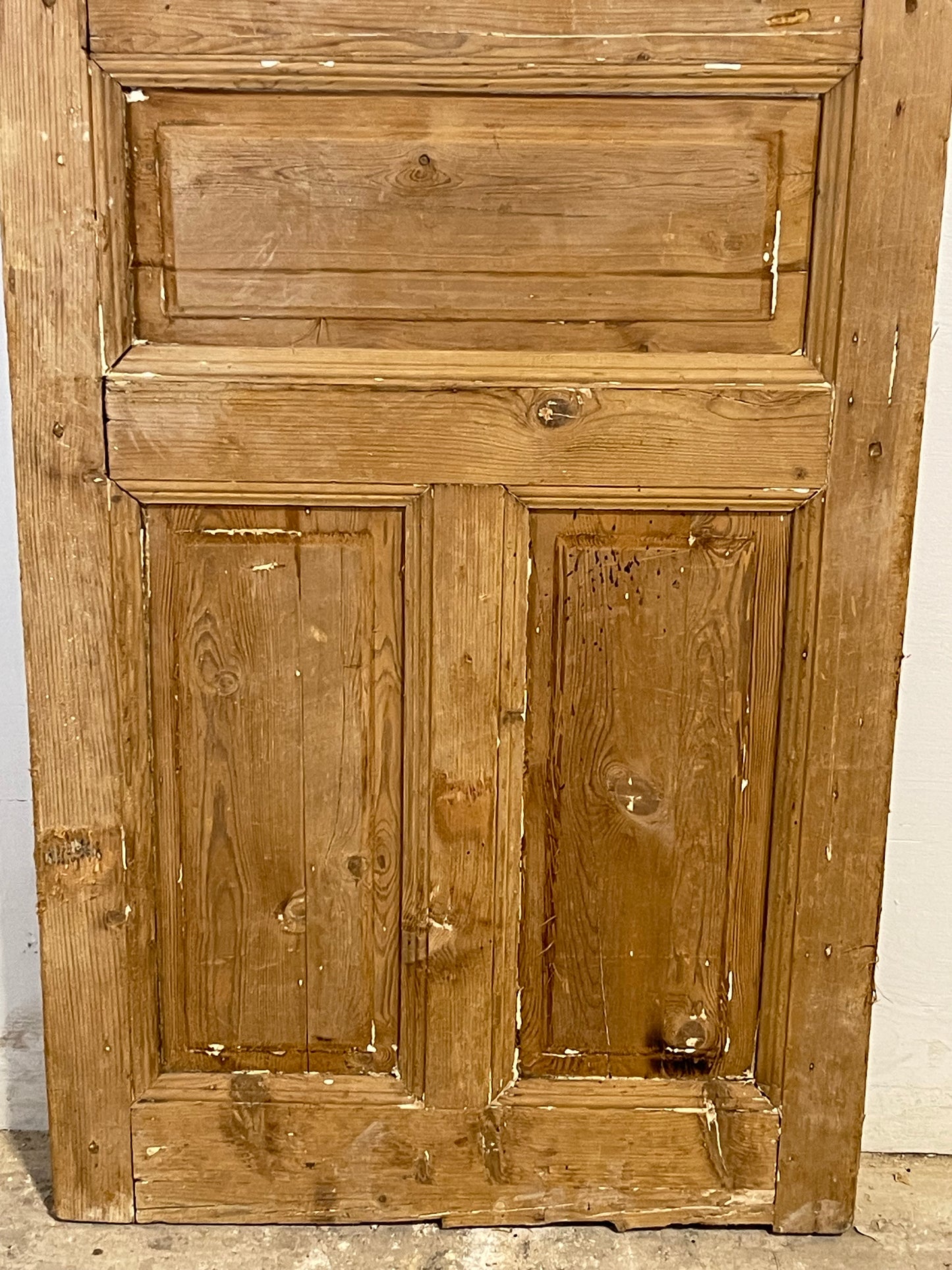 Antique French Panel Door with Glass  (90.5x28.5) L147s