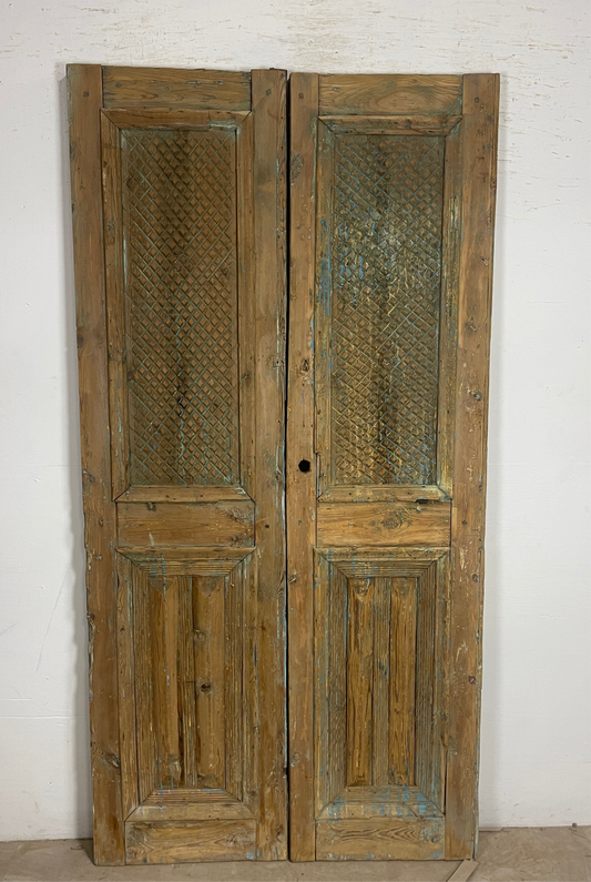 Antique French panel doors with Carvings (91 x 46.5) P22