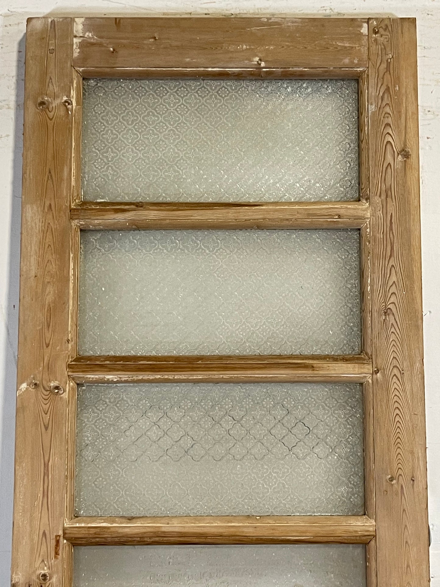 Copy of Antique French Panel Door with Glass  (86x28) L144s