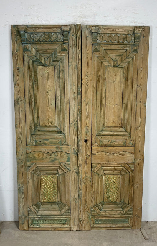 Antique French panel doors with Carvings ( 93 x 59.25) P21