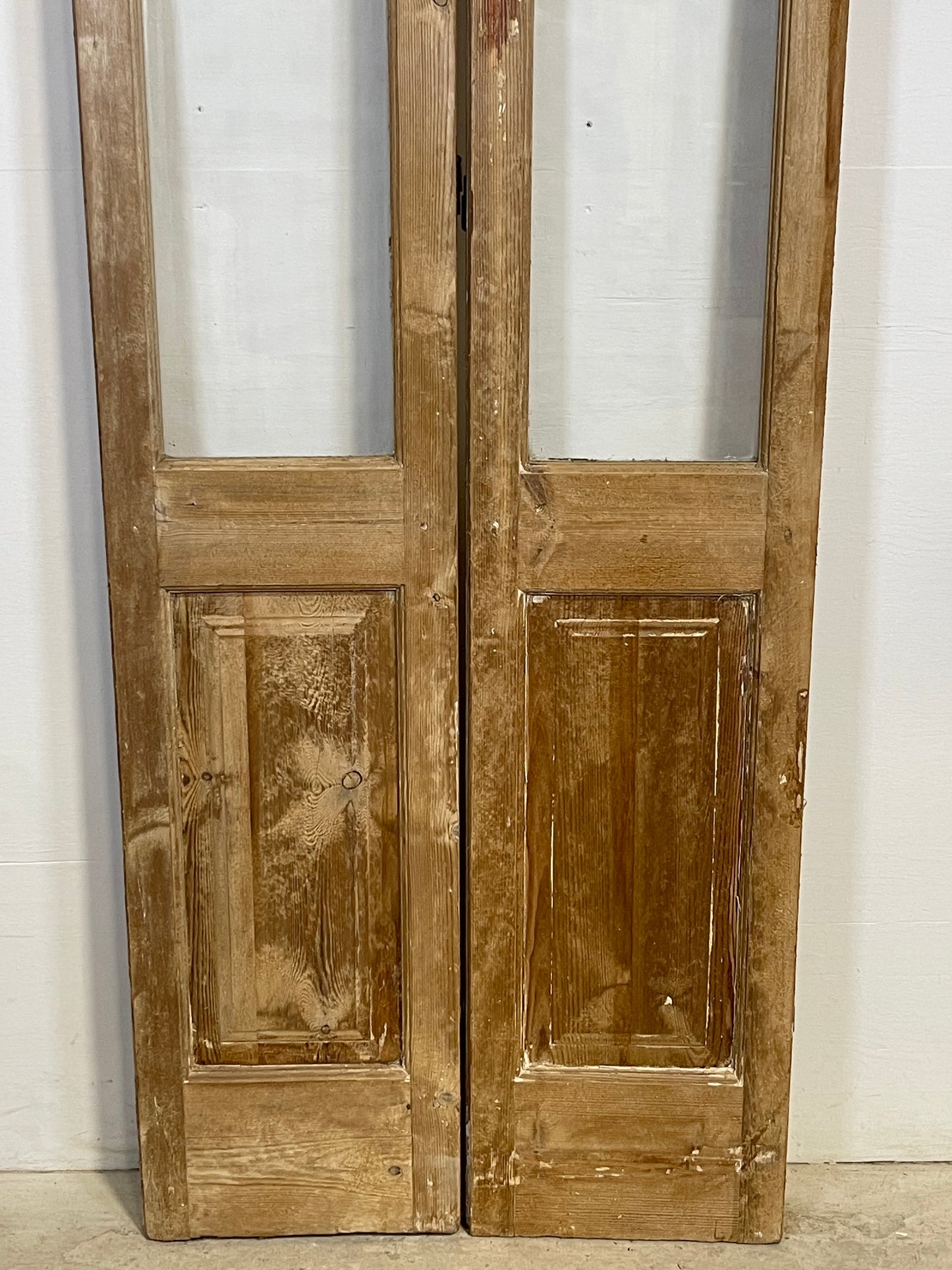 Antique French Panel Doors with glass  (94x29)  K323