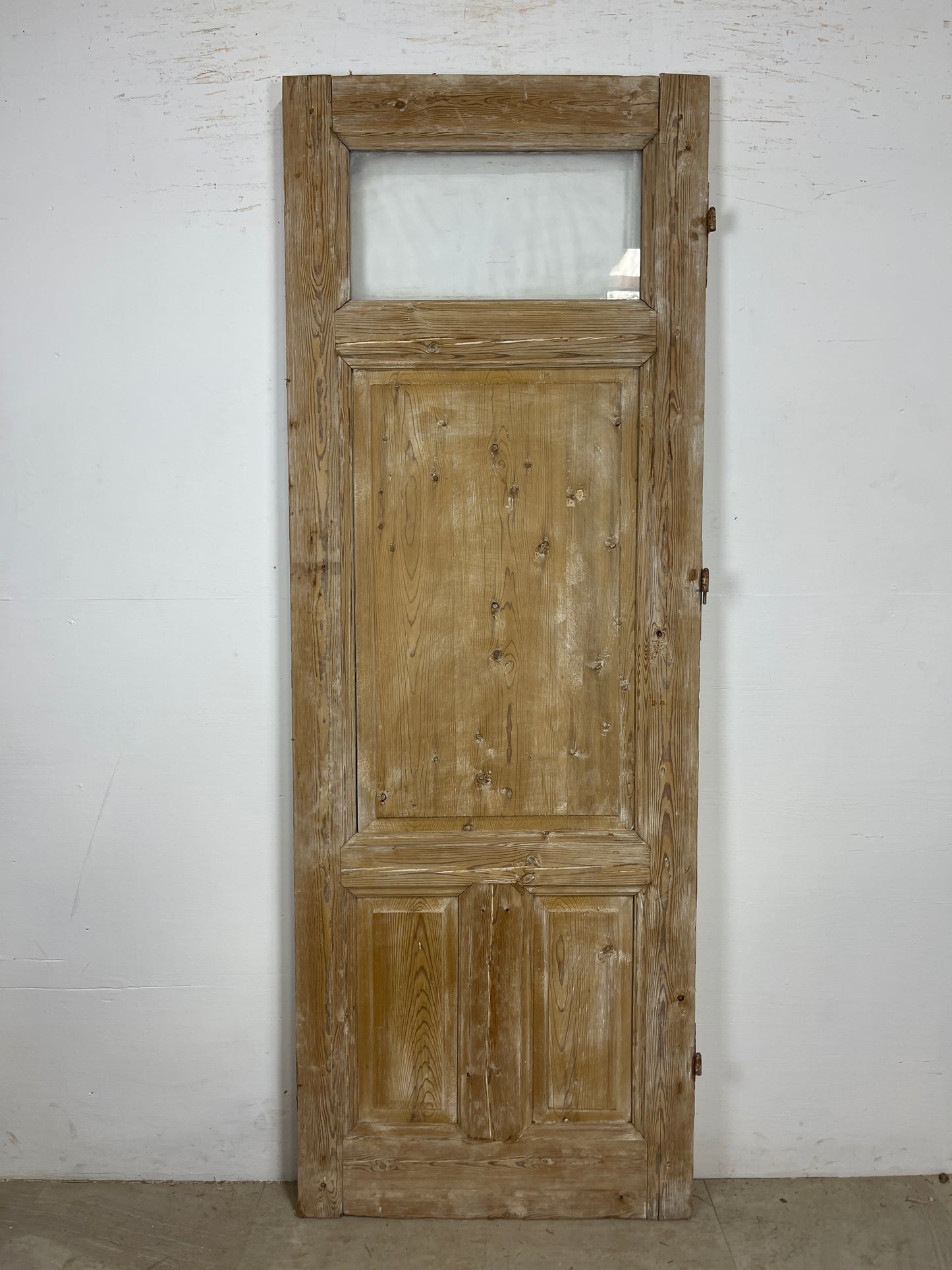 Antique French Panel Door - Single with glass (85.5x29.75) O256