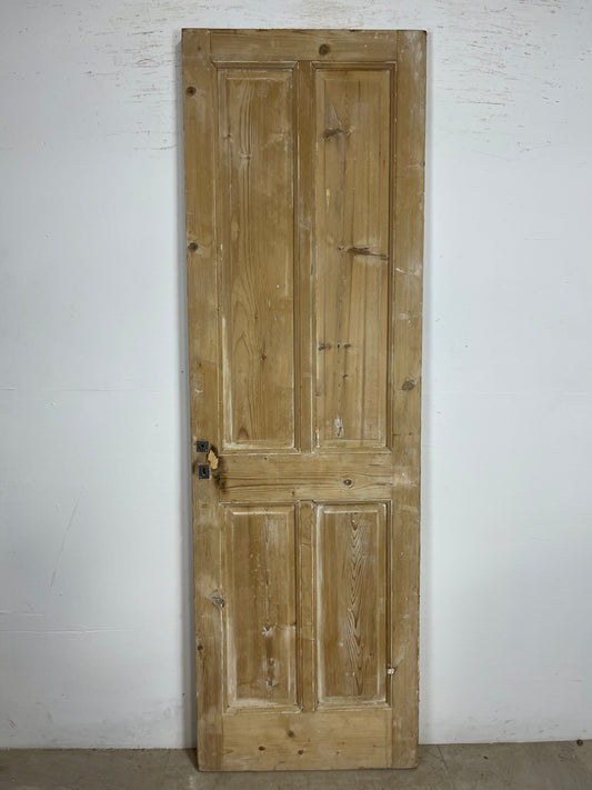 Antique French Panel Door   (89.5 x 28)  Single wood O231