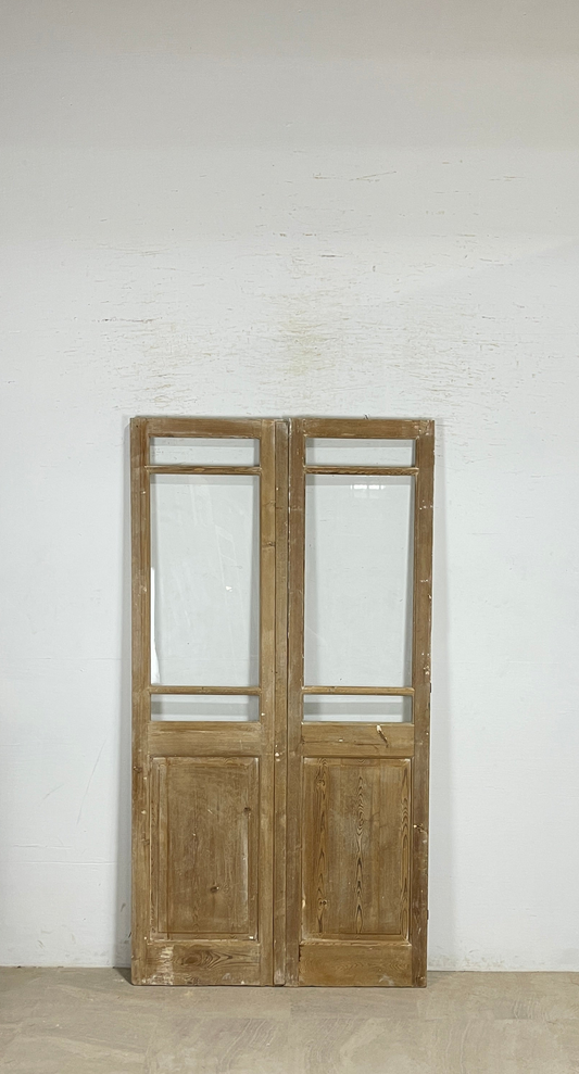 Antique French panel doors with Glass (83x44) P155