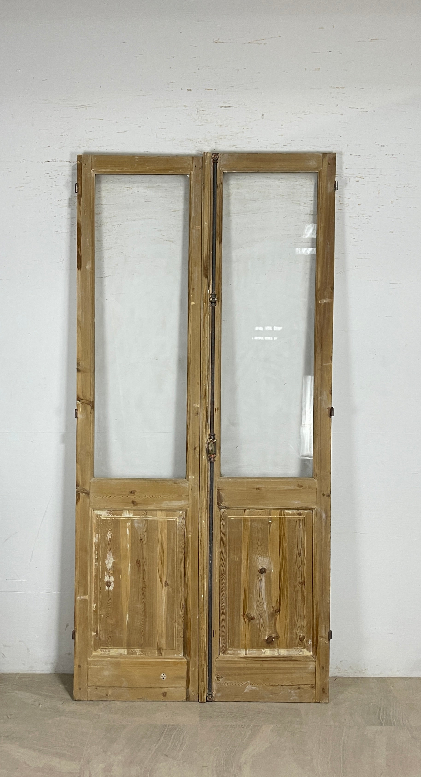 Antique French panel doors with Glass (98x46) P149