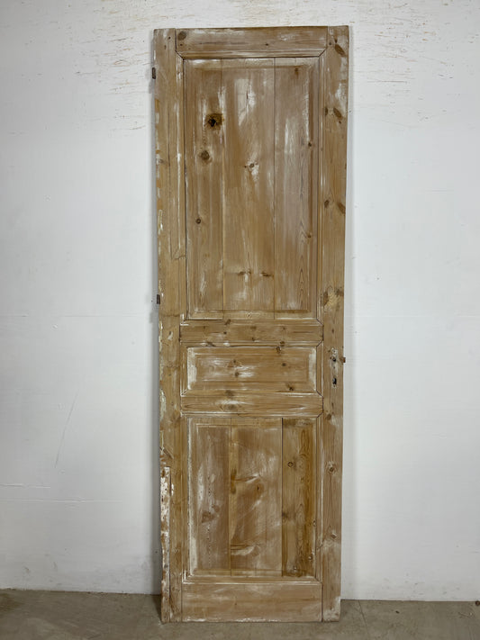 Antique French Panel Door   (90.5 x 28.5)  Single wood O230