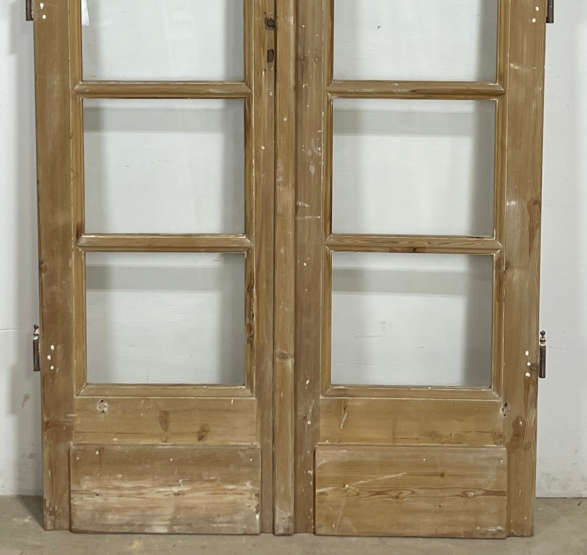 Antique French panel doors with Glass (84.5x44.25) P146