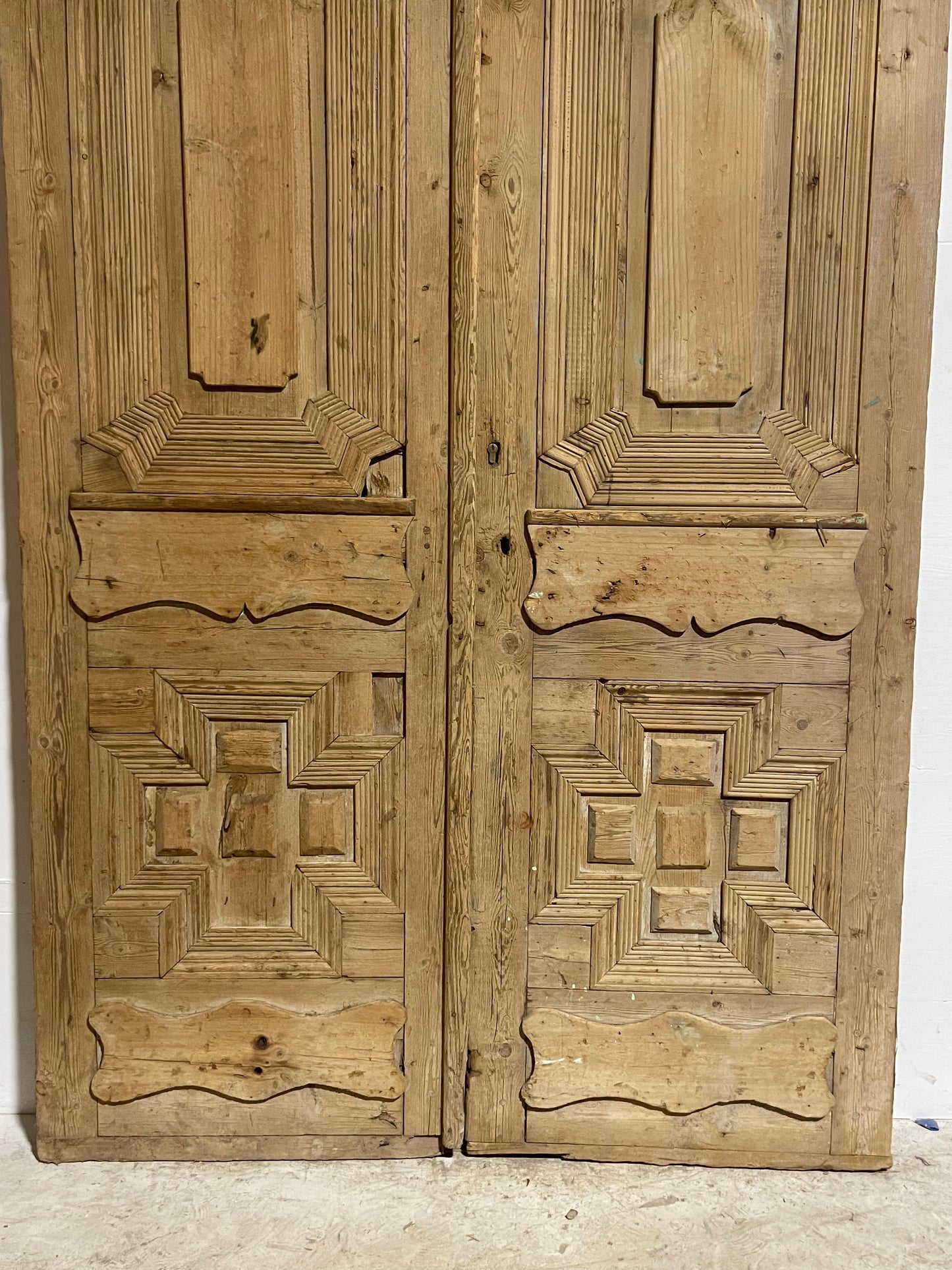 Antique French panel doors carved (101.25x62.75) J006