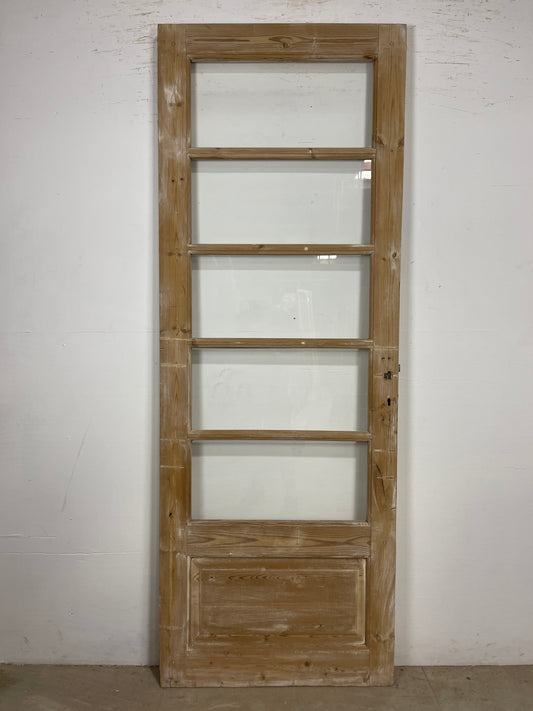 Antique French Panel Door - Single with glass (87x31.75) O267