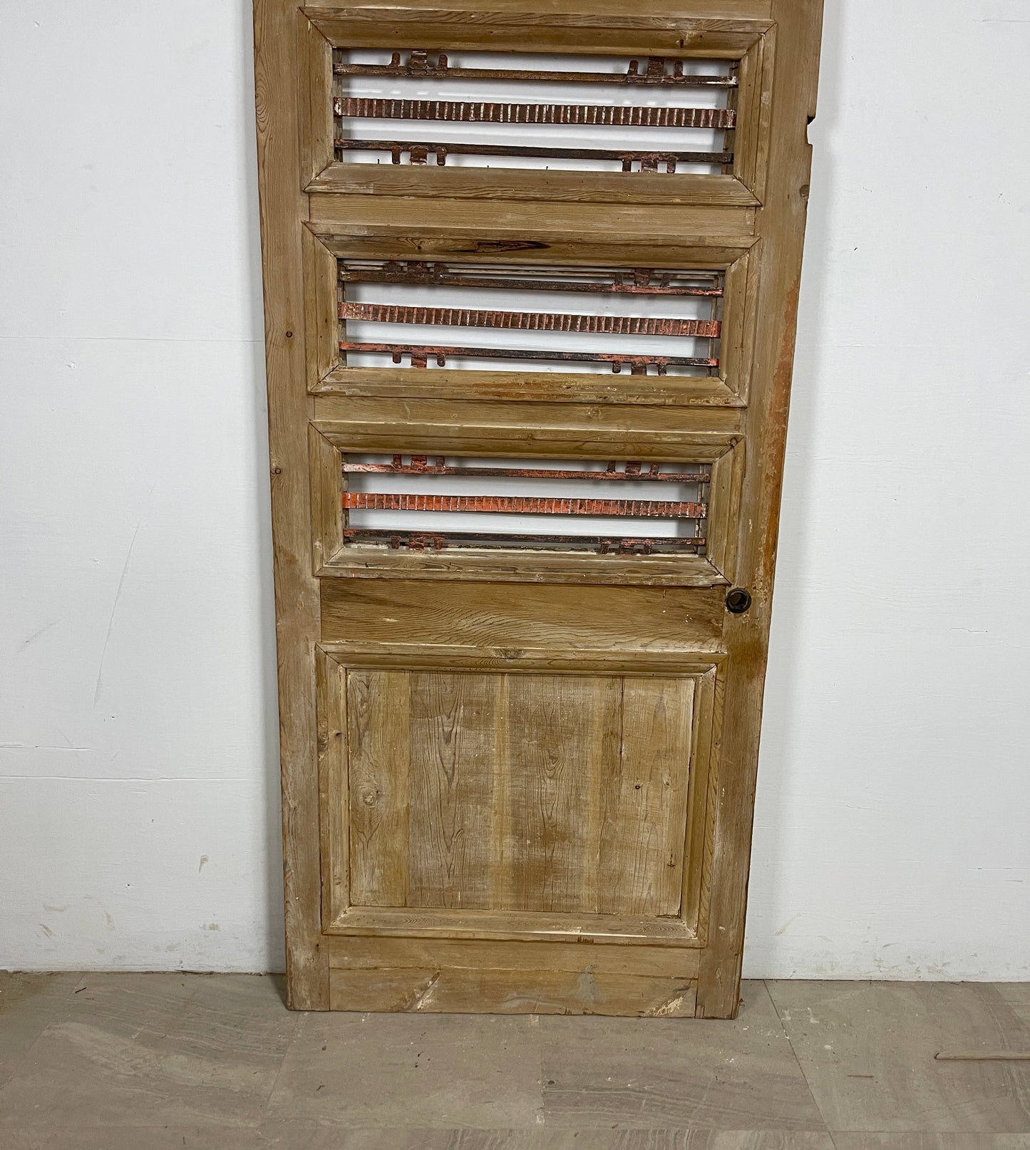 Antique French panel doors with Metal (80x33.75) P81