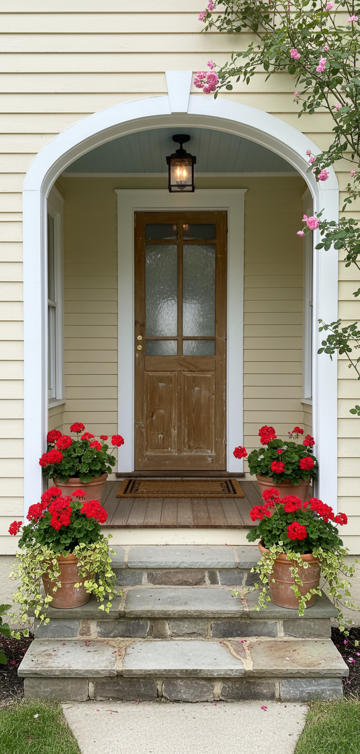 Antique French panel single door with glass (81x28.5) P195