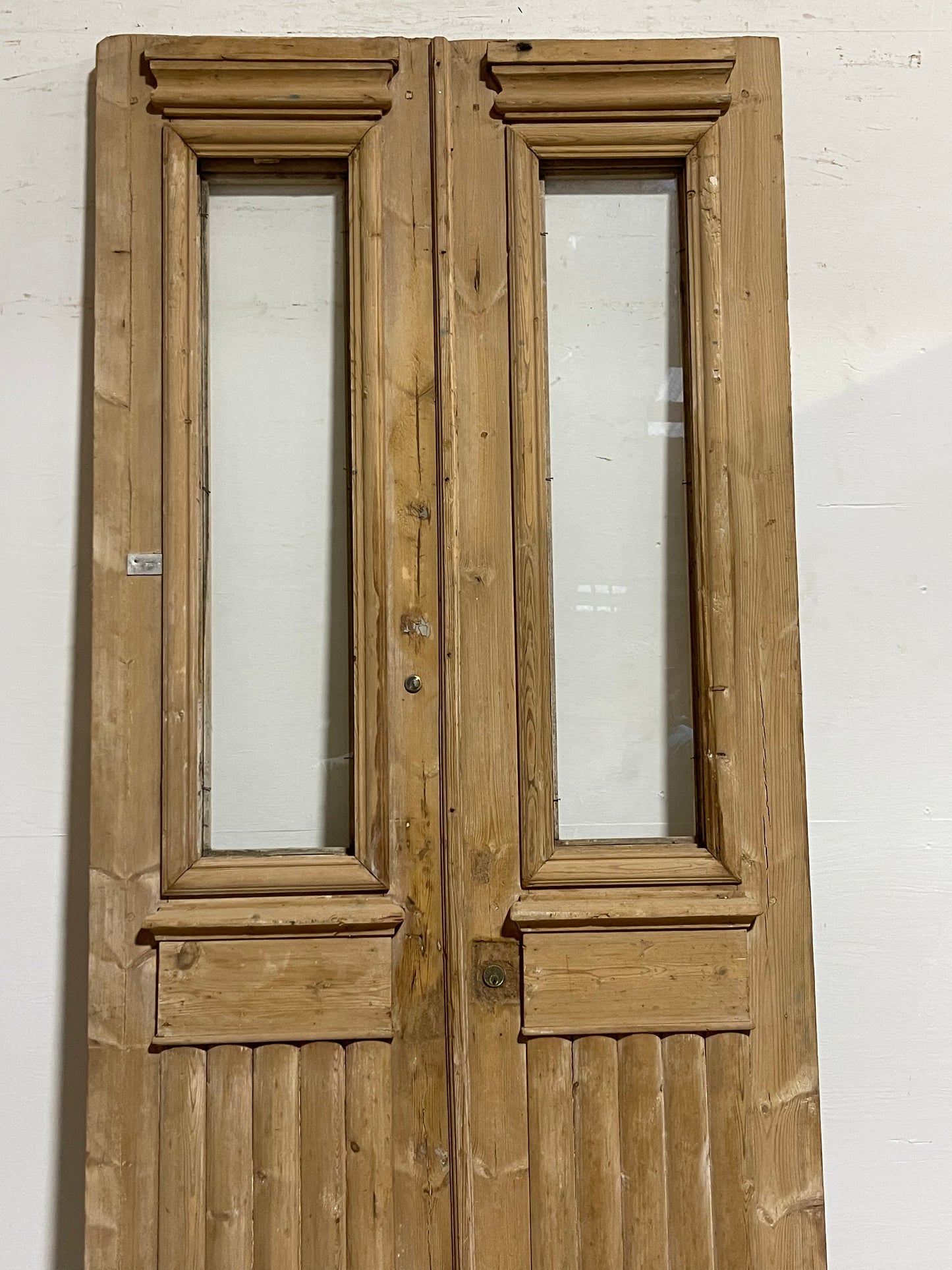 Antique French Panel Doors with Glass (94.75x40) J312