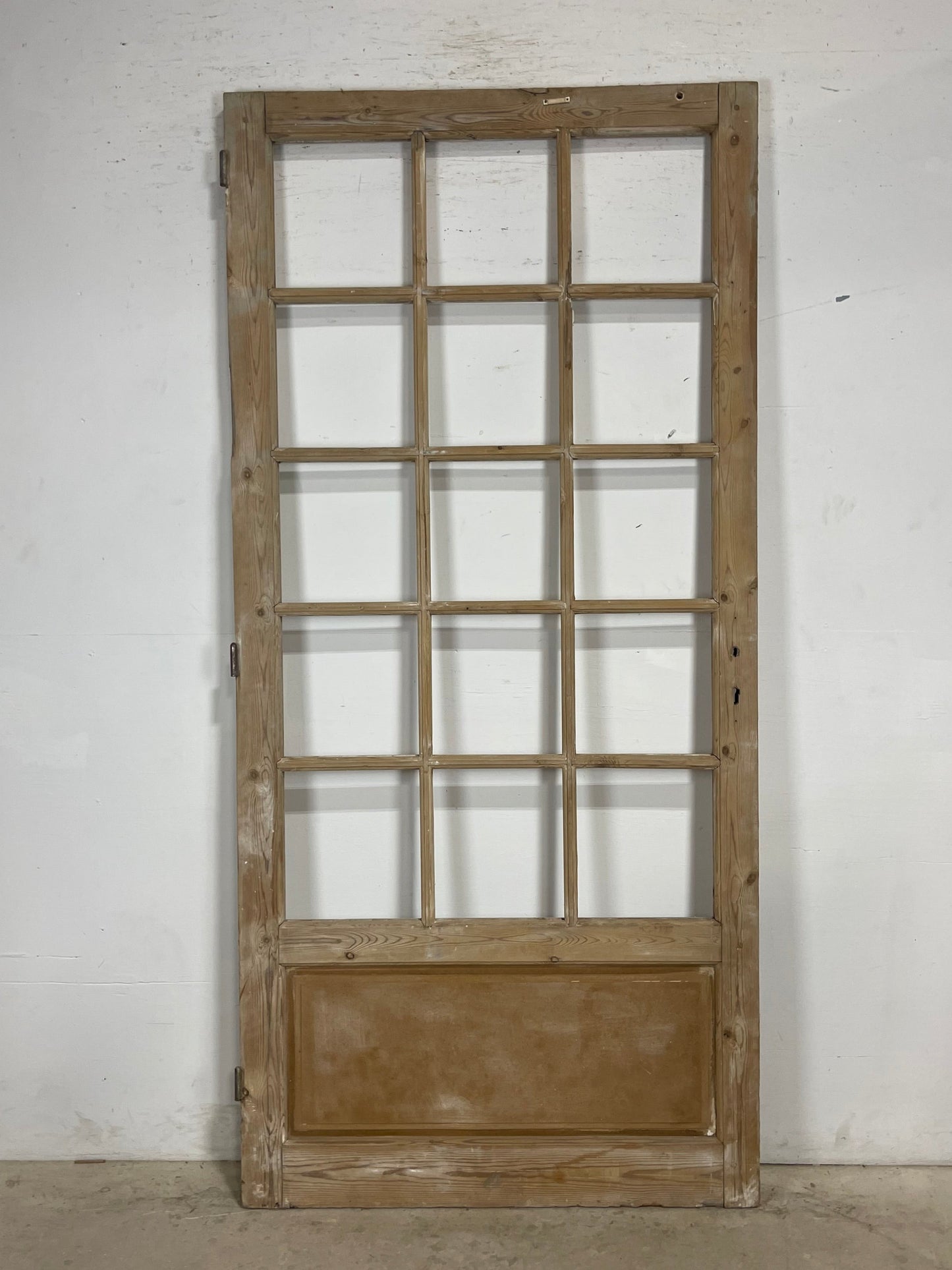 Antique French Panel Door with Glass  (93x43.75) M198