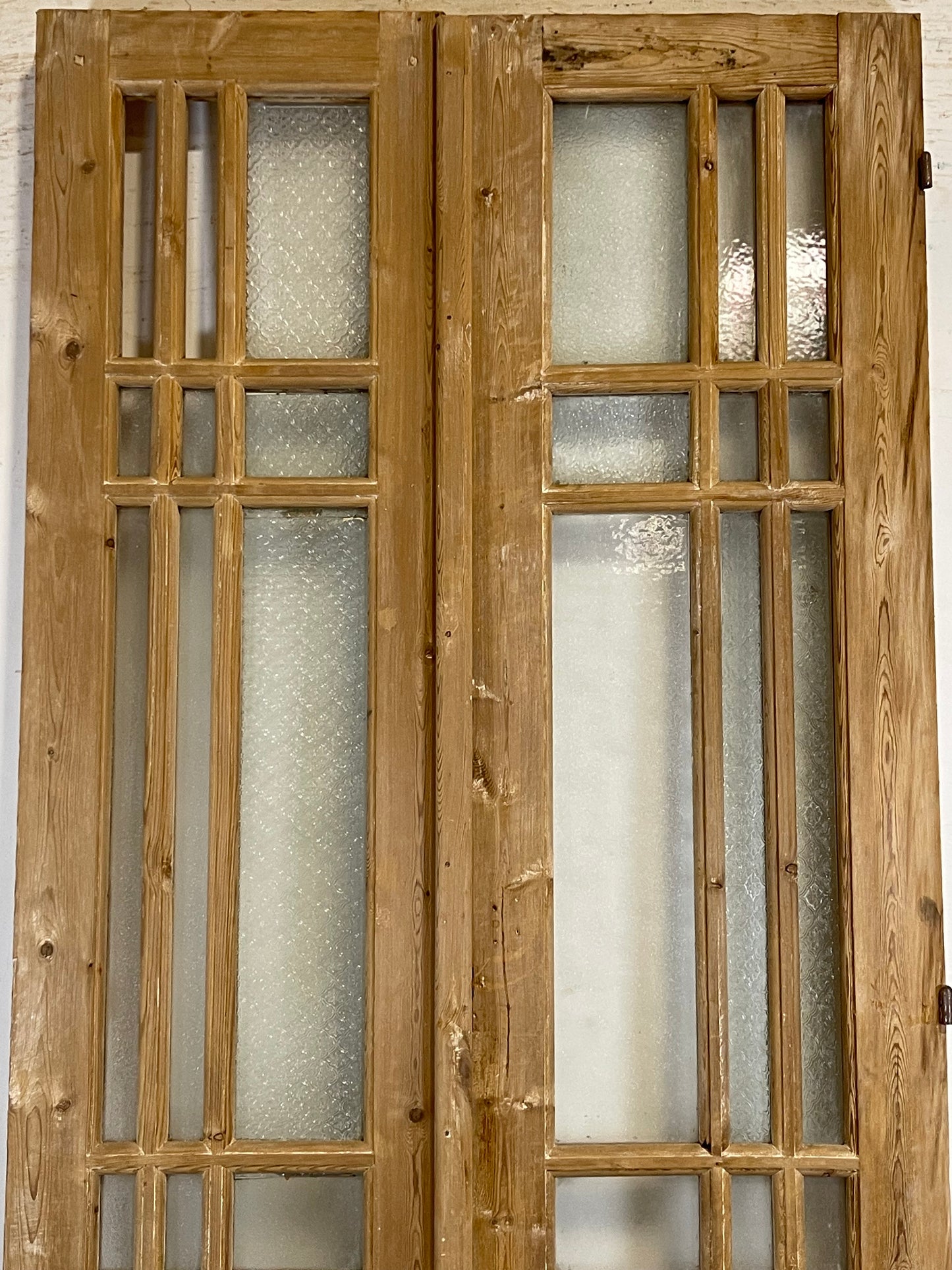 Antique French panel doors with glass (90x38.75) L161