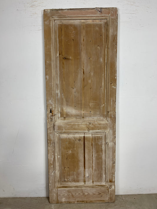 Antique French Panel Door   (84.5x30.25)  Single wood O234