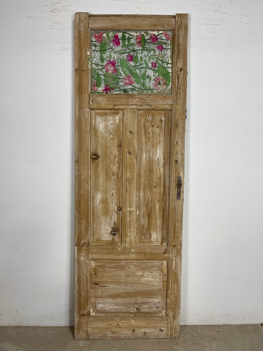 Antique French Panel Door - Single with glass (84.5x28.75) O241 AI