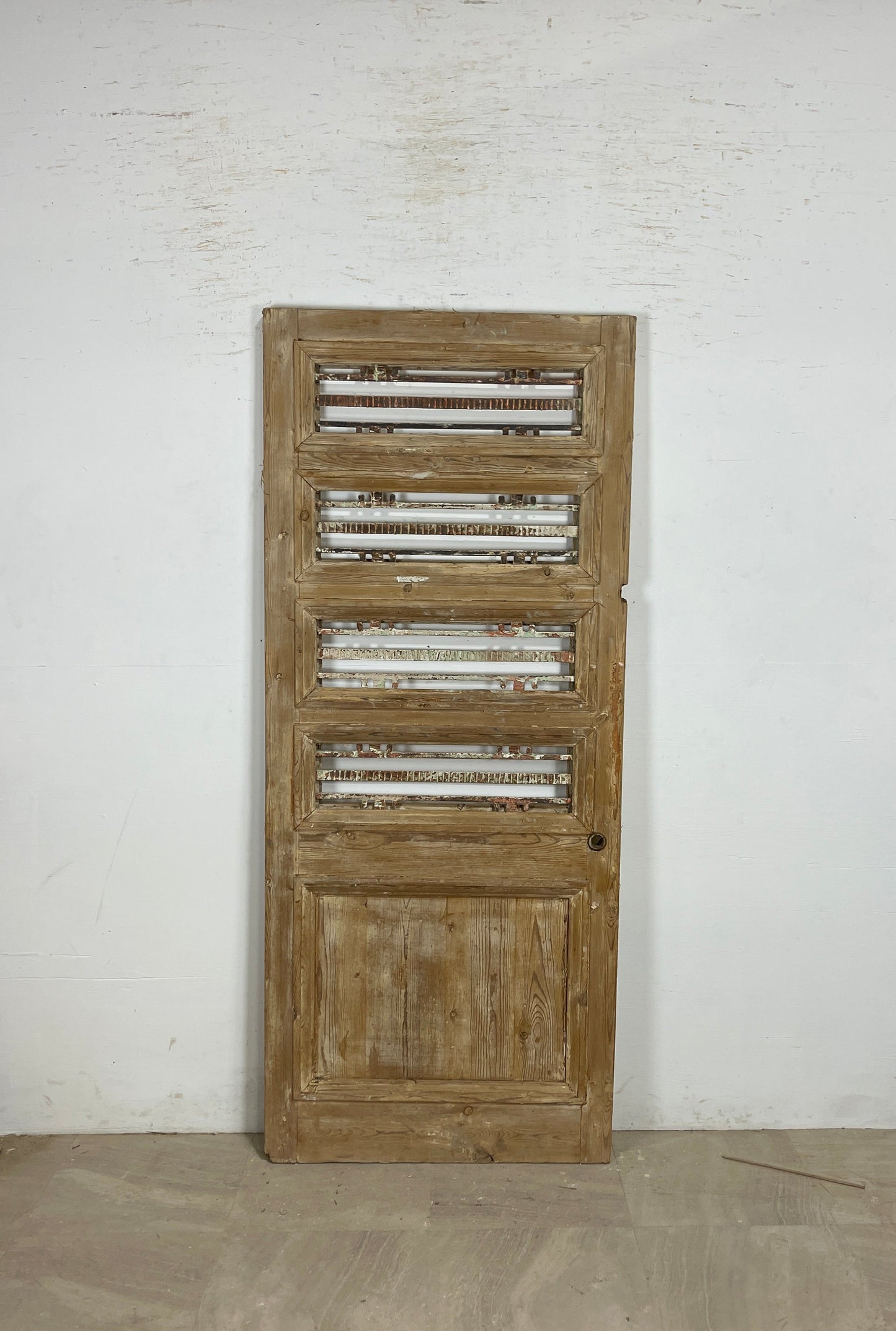 Antique French panel doors with Metal (80x33.5) P82