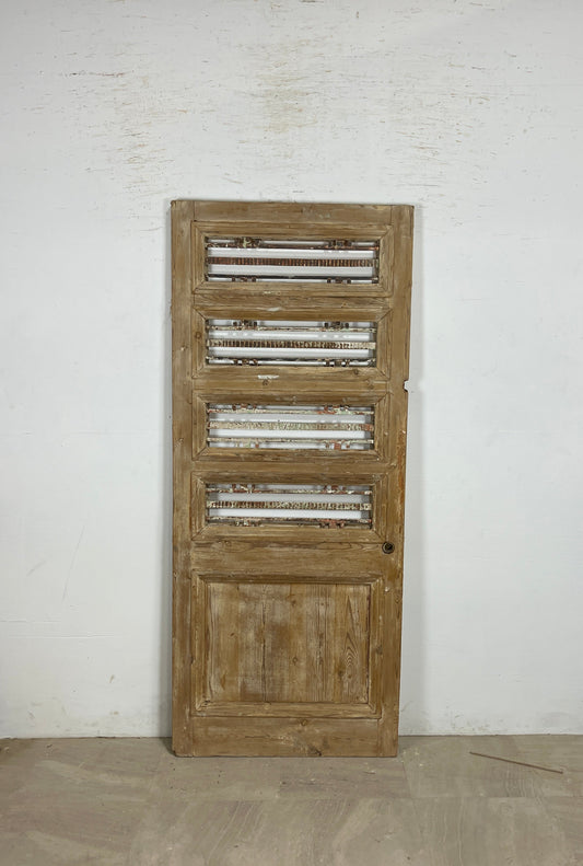 Antique French panel doors with Metal (80x33.5) P82