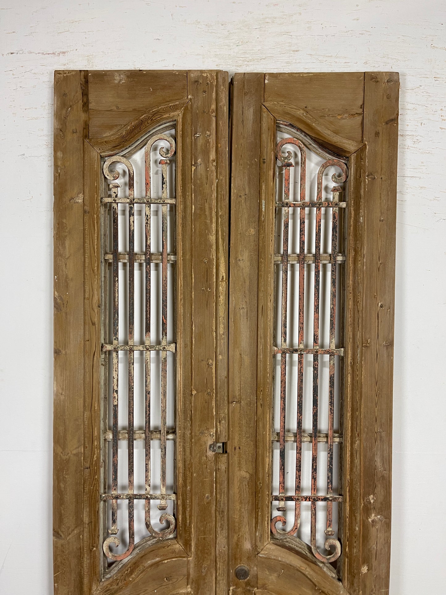 Antique French panel doors with Metal (94x41) P76