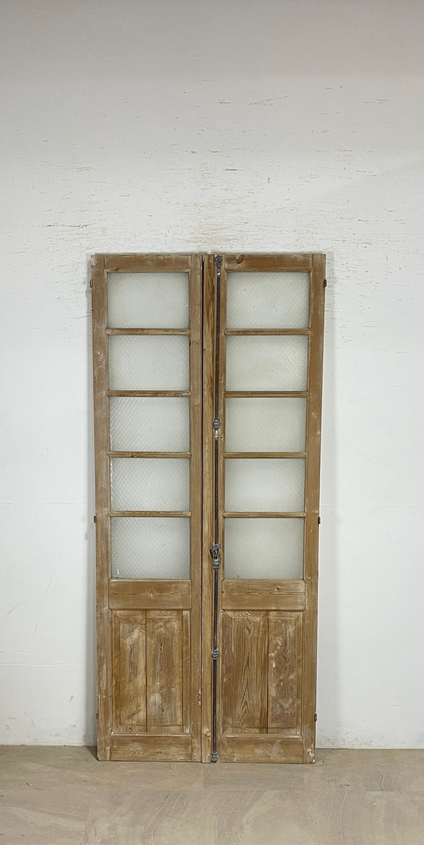 Antique French panel doors with Glass (92x41) P171