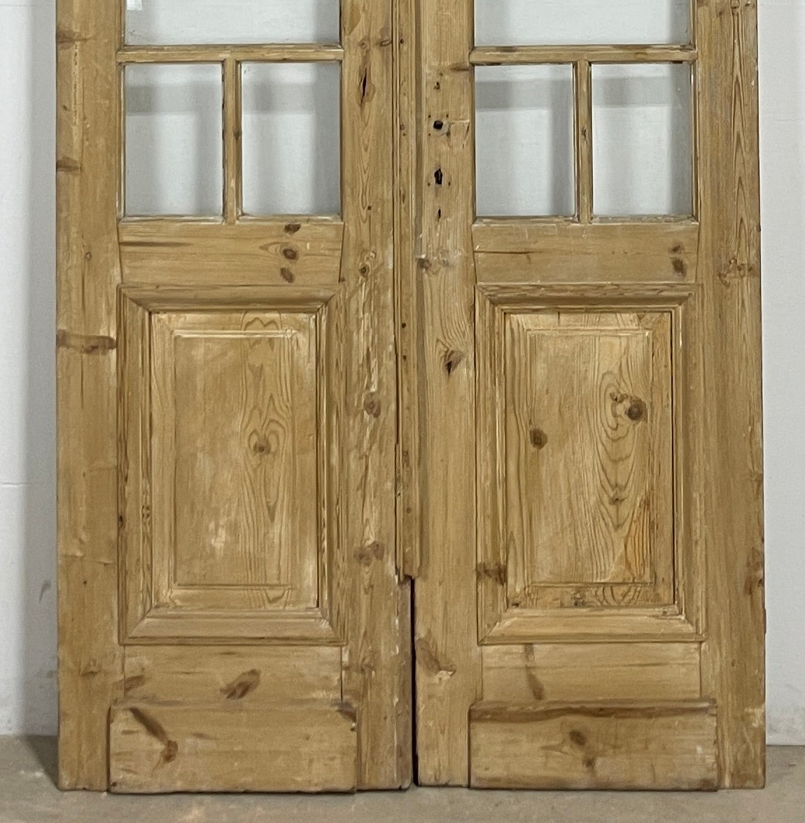 Antique French panel doors with Glass (105x44) P142