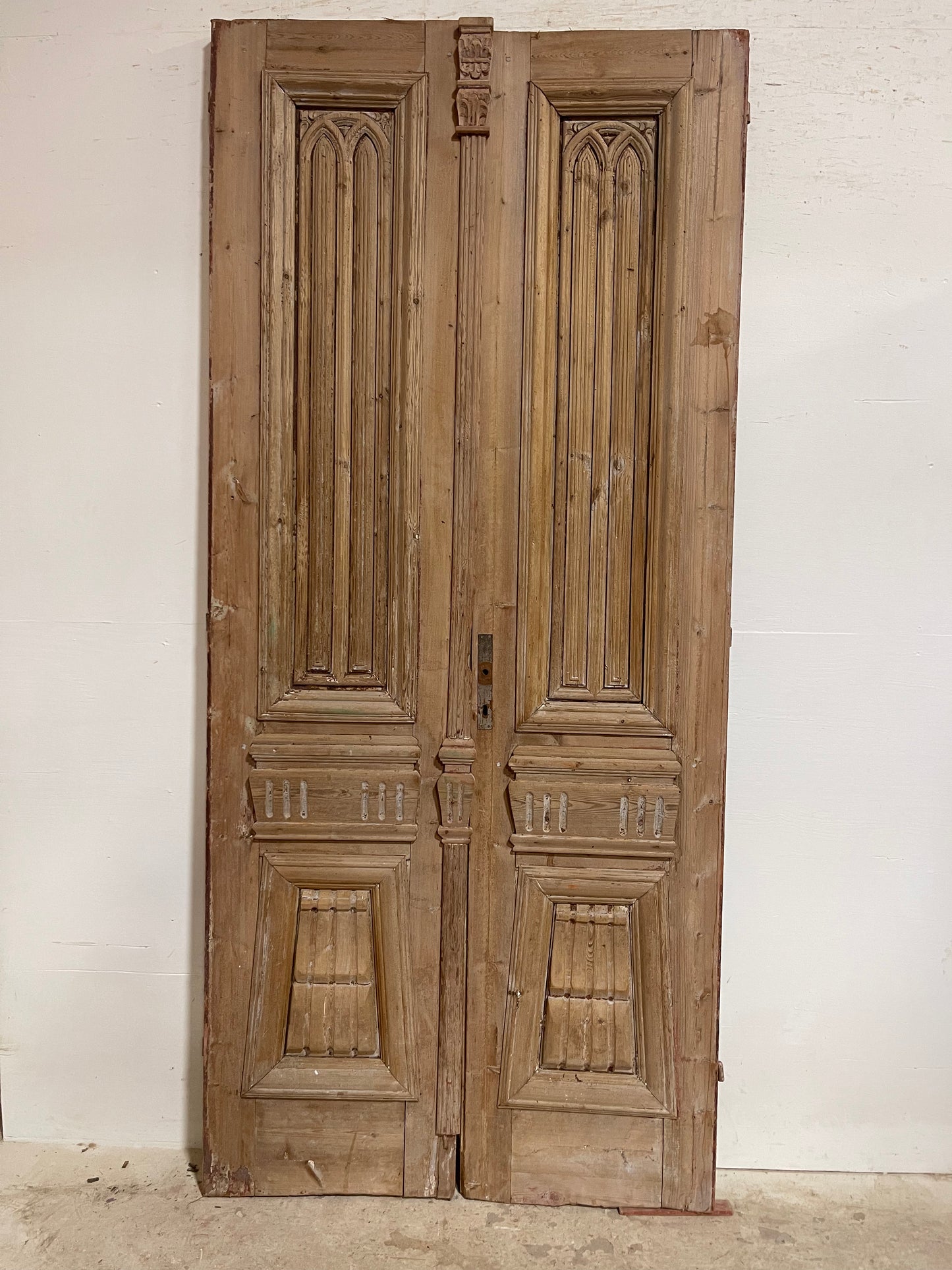 Antique french Doors Carved (96 x 42.5)  I987
