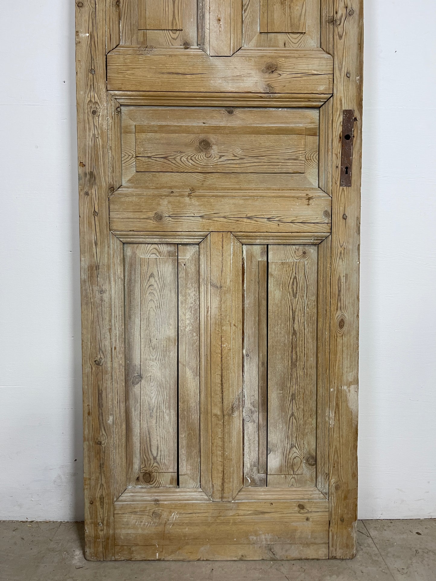 Antique French Panel Door   (95.5 x 28.5)  Single wood O227