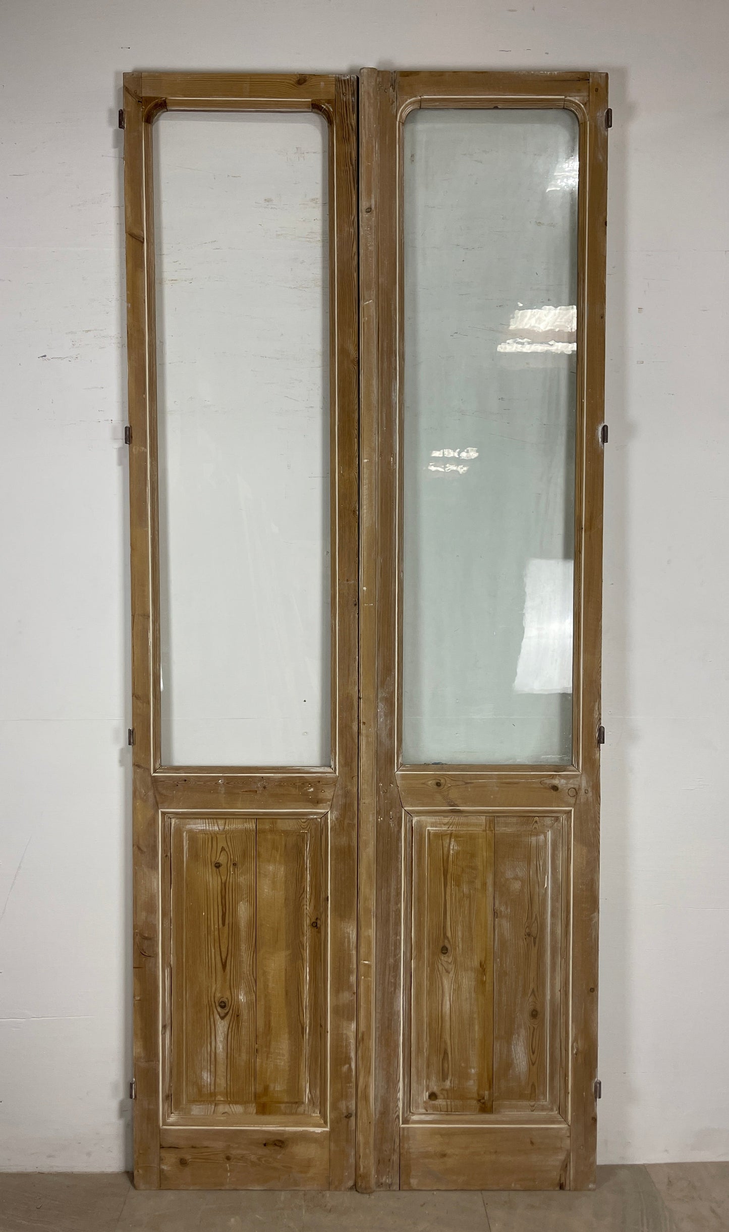 Antique French panel doors with Glass (112.25 x 47.5) O76
