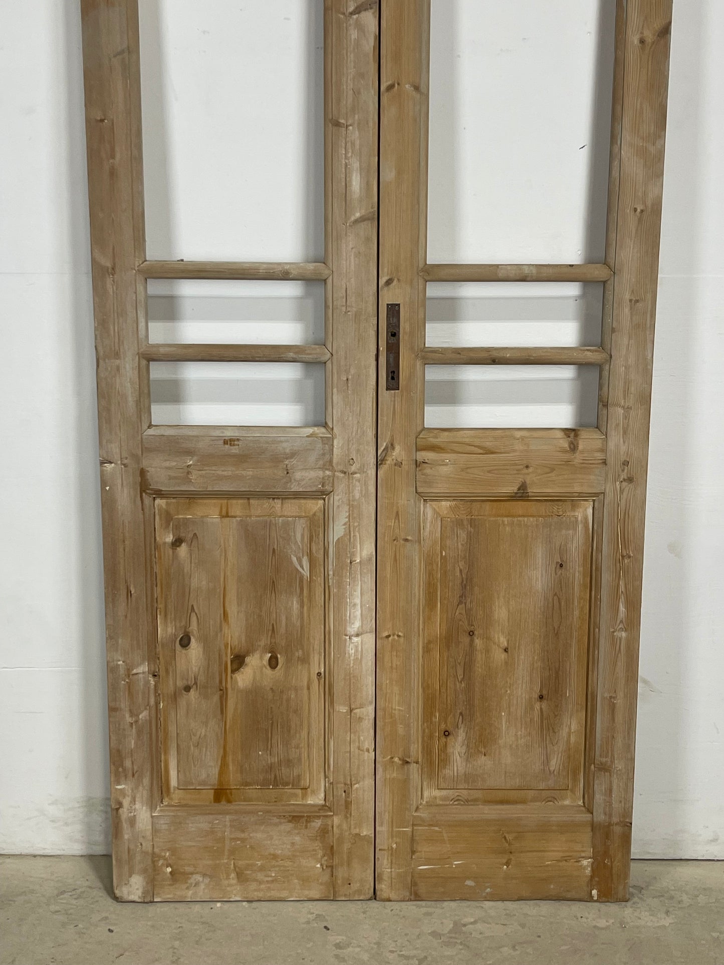 Antique  French Panel Doors with glass (103.5x51)   M122