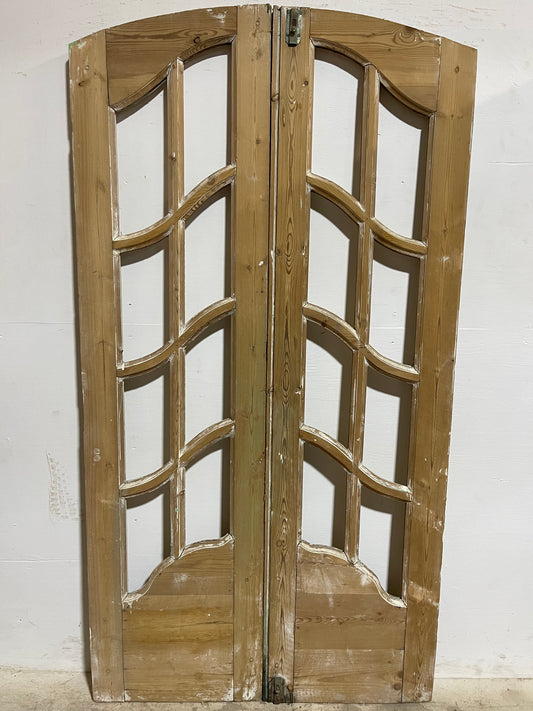 Antique French Panel Doors with glass (84.25x44) J921