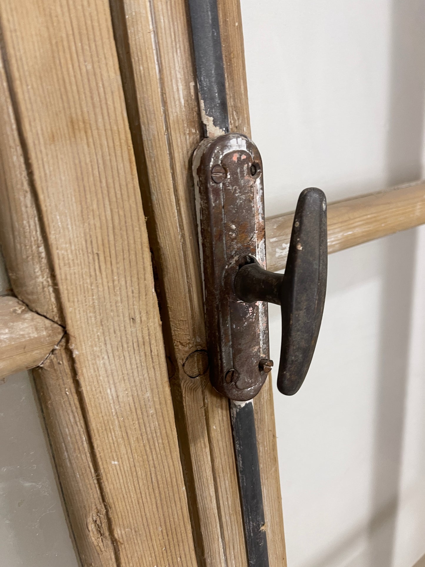 Antique French panel doors with Glass (113.5 x 49) 0291