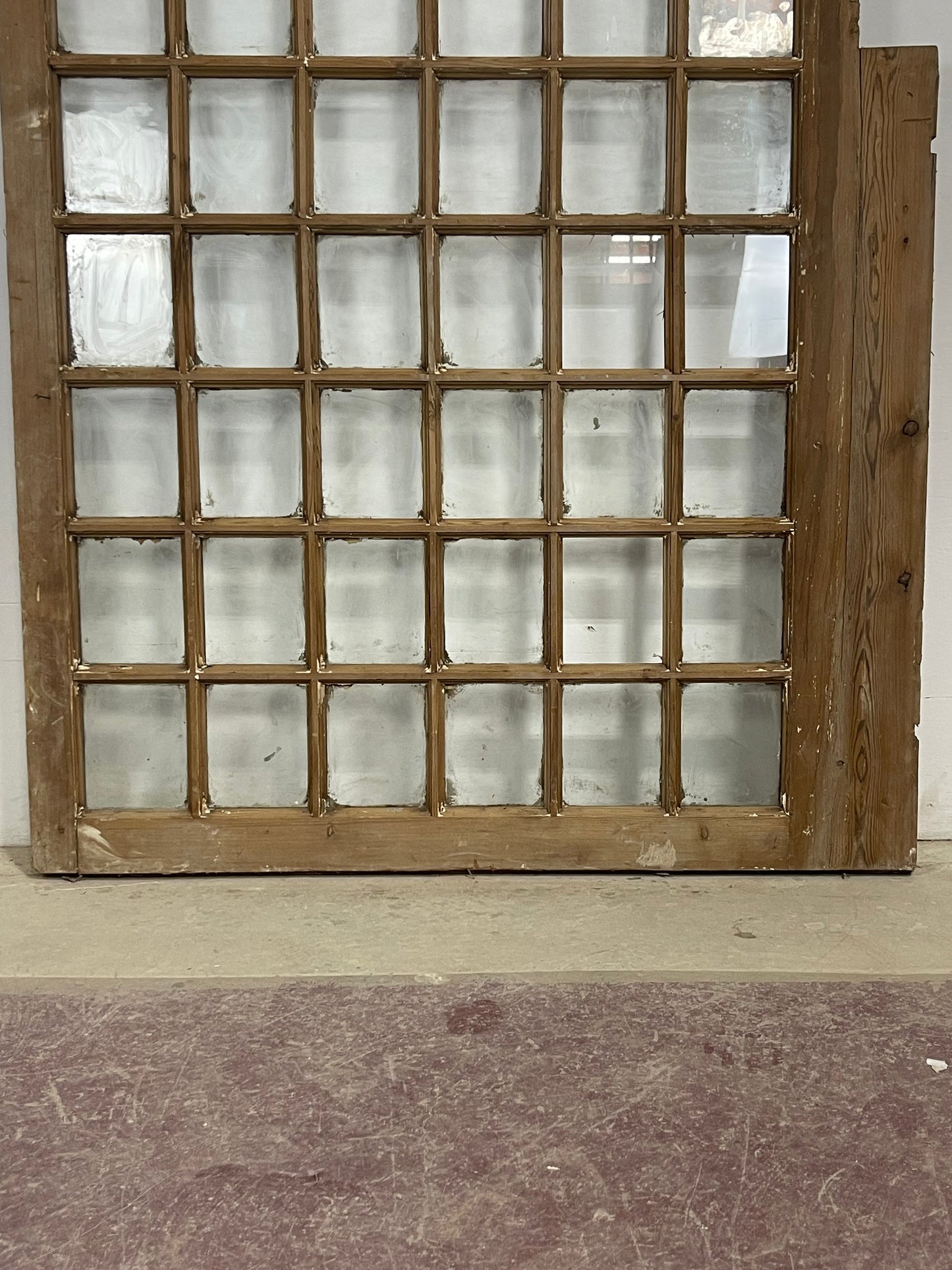 Antique French Panel Door with Glass  (79x56) M197