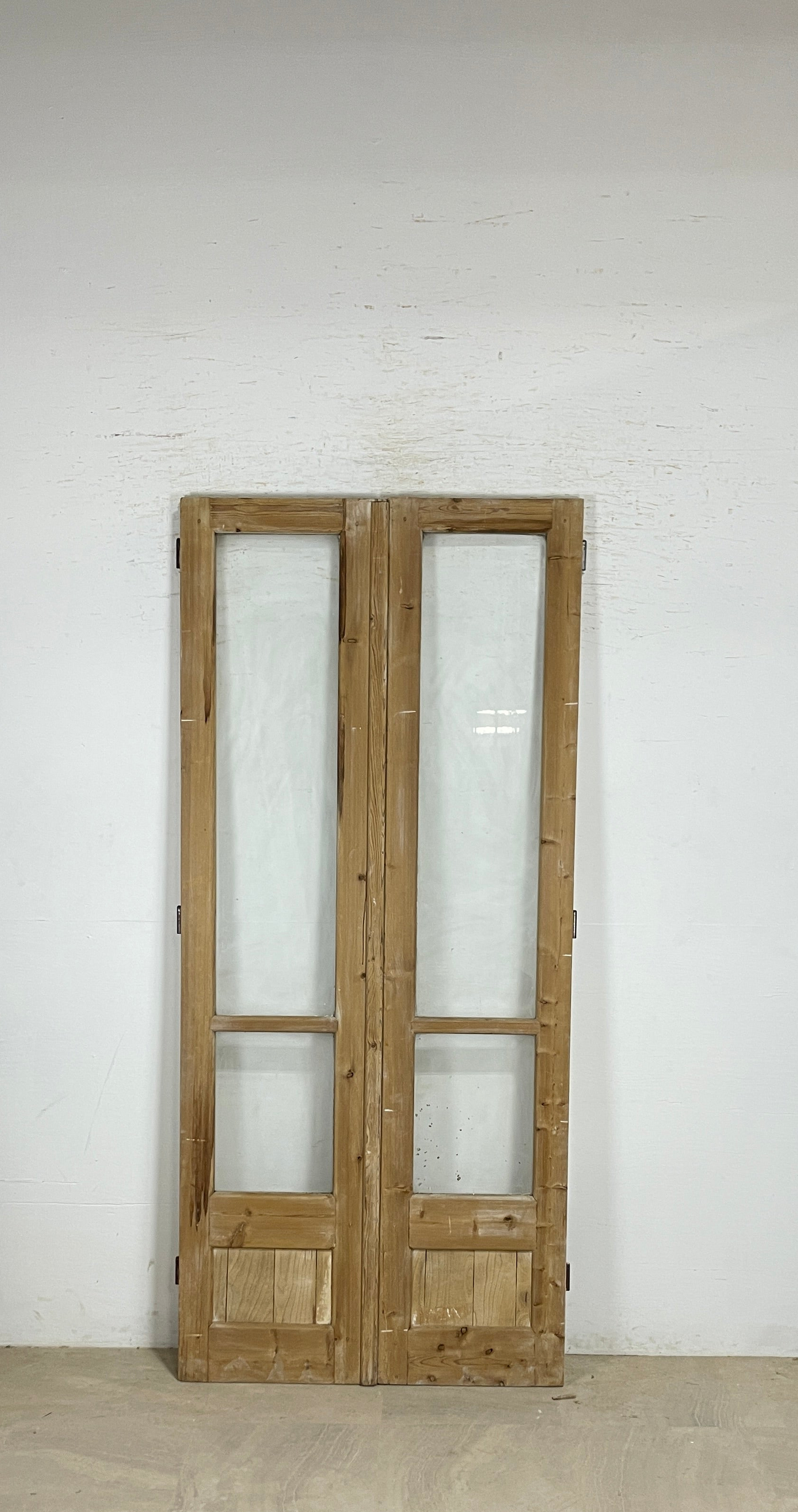 Antique French panel doors with Glass (91x40.75) P172