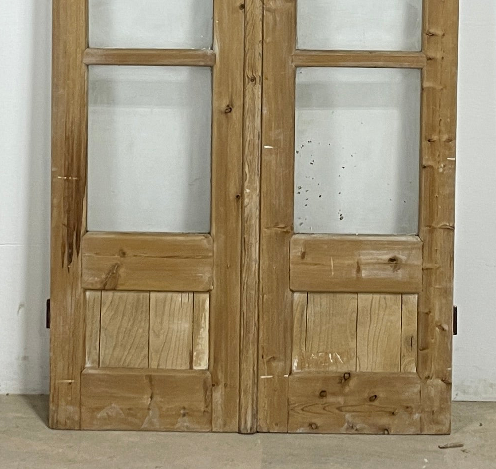 Antique French panel doors with Glass (91x40.75) P172